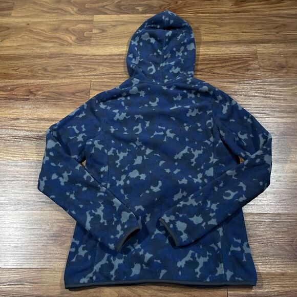 Uniqlo Jacket Camouflage Full Zip Fleece Blue Gray Long Sleeve Sweater Men Large - Picture 5 of 5